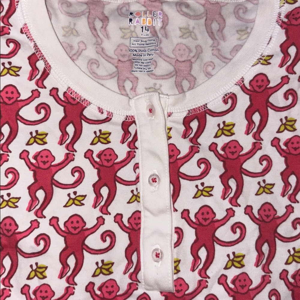 Roller Rabbit Monkey PJ’s 🐒🍌 - Picture 2 of 2